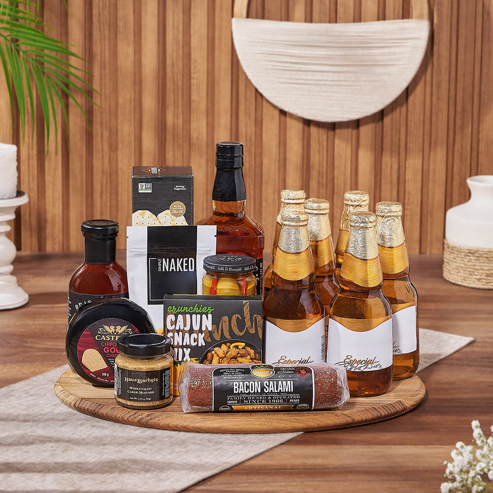 Knob Hill Beer &amp; Spirits Gift Basket from Maine Baskets - Beer &amp; Spirits Gift Set - Maine Delivery