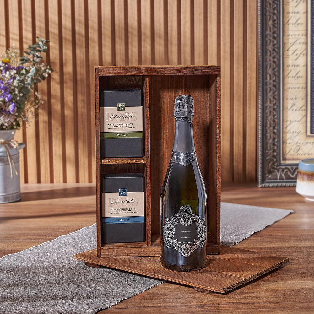 Sparkling Wine Kosher Pairing Gift – how the gift is presented