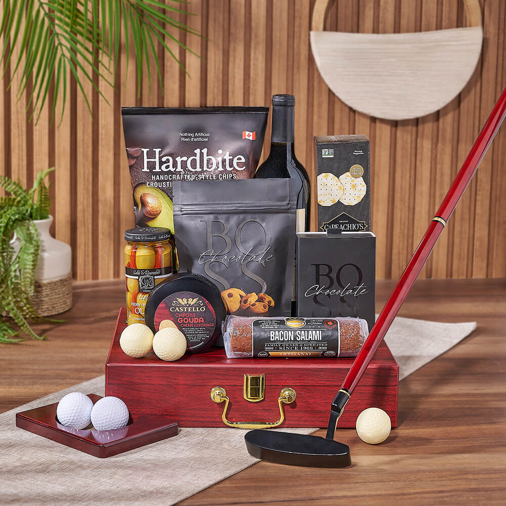 Putting &amp; Wine Gift Set, wine gift, wine, charcuterie gift, charcuterie, Maine Delivery