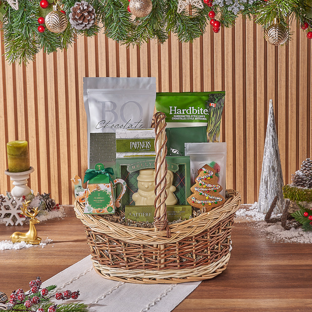 Holiday Snack Collection Basket – how the gift is presented