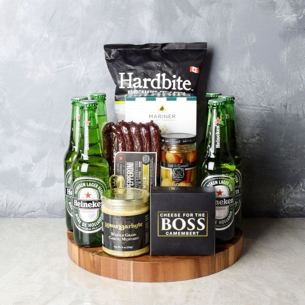 Six Pack &amp; Snack Gift Set from Maine Baskets - Maine Delivery