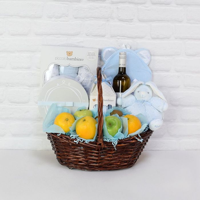 Wine Basket with Oranges and Kiwis – how the gift is presented