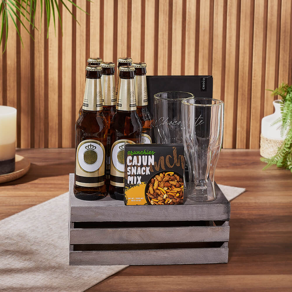 Refined Beer Gift Basket – how the gift is presented