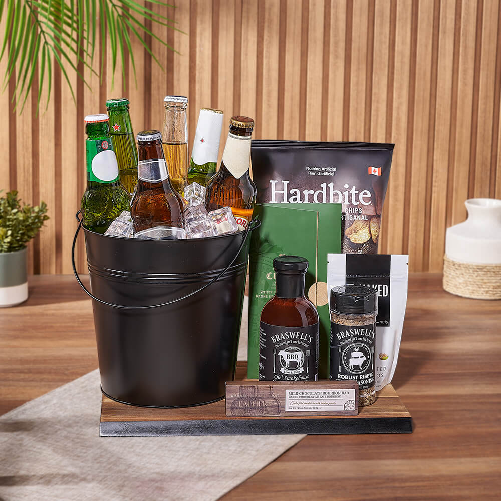Beer Gift Basket Featuring Chips – how the gift is presented