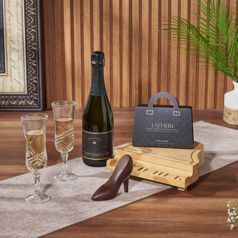 Sweet Chocolate &amp; Champagne Gift, champagne gift, champagne, sparkling wine gift, sparkling wine, chocolate gift, chocolate, Maine Delivery