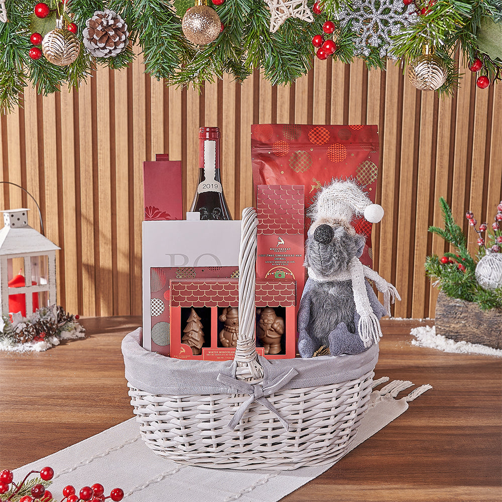 Holiday Wine Chocolate Gift Box – how the gift is presented