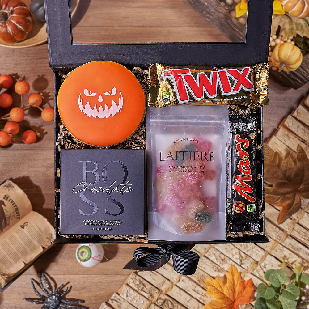 Sweet &amp; Sour Halloween Gift Box, halloween gift, halloween, candy gift, candy, cookie gift, cookie, Maine delivery