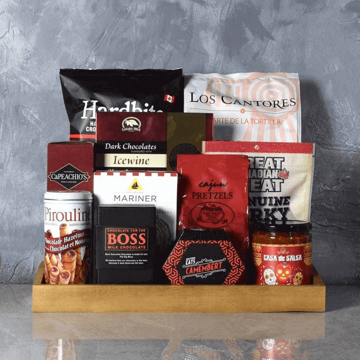 Mexican Riviera Snack Gift Basket – how the gift is presented