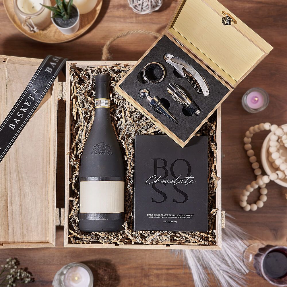Ultimate Wine &amp; Chocolate Gift Box, wine gift, wine, chocolate gift, chocolate, Maine Delivery
