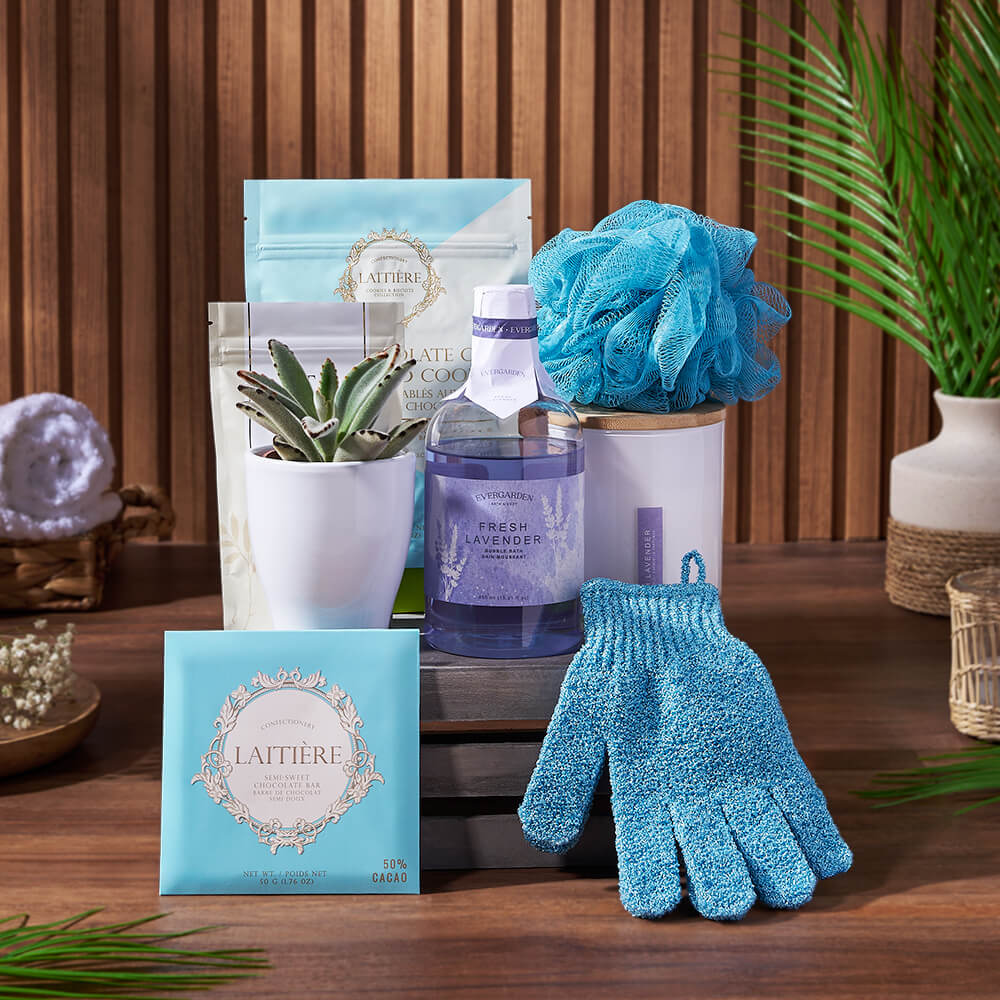 Wonder &amp; Warmth Spa Gift Crate, spa gift, spa, bath &amp; body gift, bath &amp; body, Maine Delivery