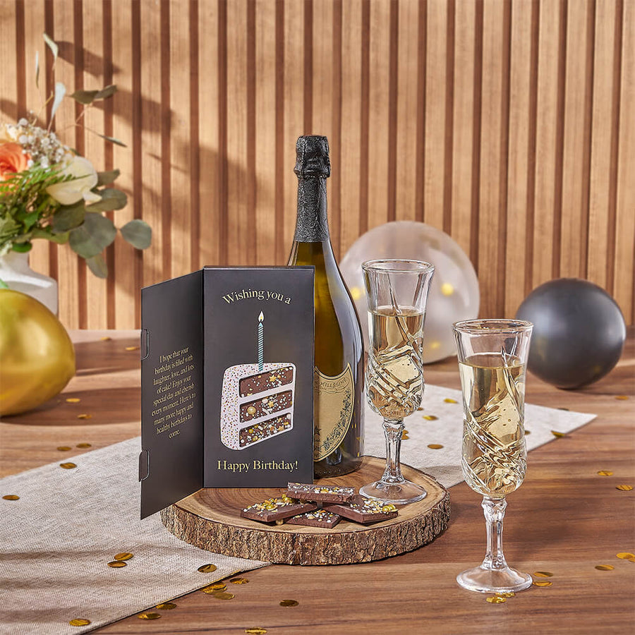 Wonderful Birthday Champagne Gift Set, champagne gift, champagne, sparkling wine gift, sparkling wine, birthday gift, birthday, Maine Delivery