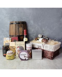 Taste of Indulgence Cheese & Wine Gift Set, wine gift baskets, gourmet gift baskets, gift baskets

