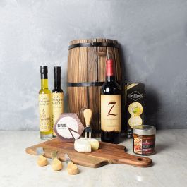 Deluxe Wine & Cheese Gift Basket