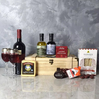 Deluxe Wine & Cheese Snack Crate Baltimore